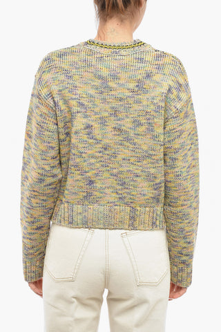 Embroidered Multicolor 50S Crew-Neck Sweater