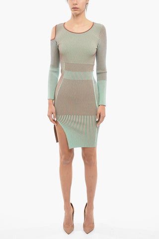 Ribbed Cold-Shoulder ELLISON Dress