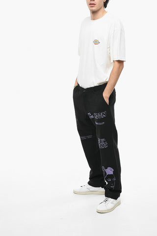 Pantaloni in Misto Lana con Ricami