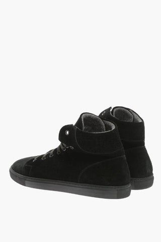 ID Sneakers Alte in Nylon con Punta in Suede