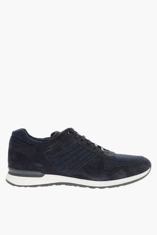 ID Sneakers in Suede con Inserti in Lana