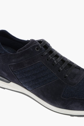 ID Sneakers in Suede con Inserti in Lana