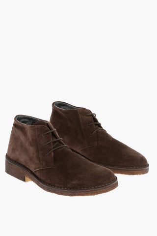 ID Polacchine in Suede con Interno in Lana