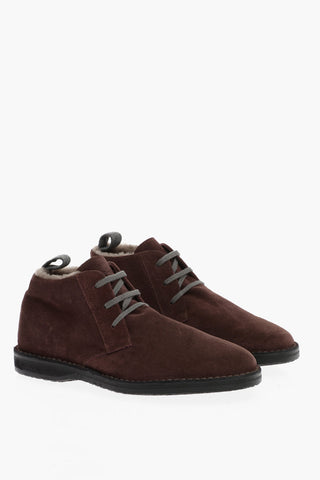 ID Polacchine in Suede con Interno in Pelliccia
