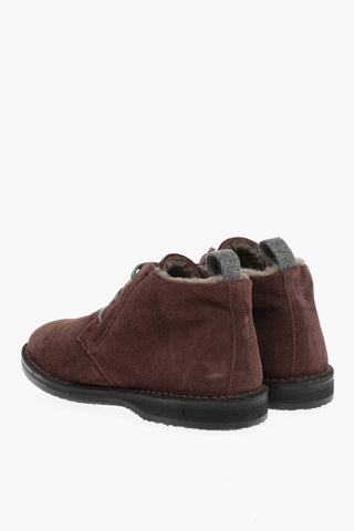 ID Polacchine in Suede con Interno in Pelliccia