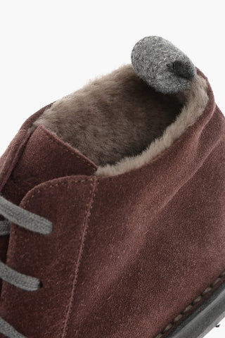 ID Polacchine in Suede con Interno in Pelliccia
