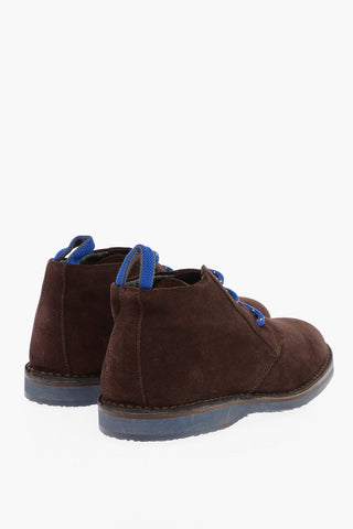 ID Contrasting Laces Suede Desert Booties