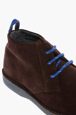 ID Contrasting Laces Suede Desert Booties