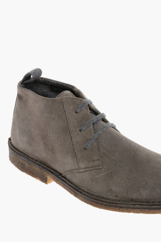 ID Polacchine in Suede con Interno in Lana