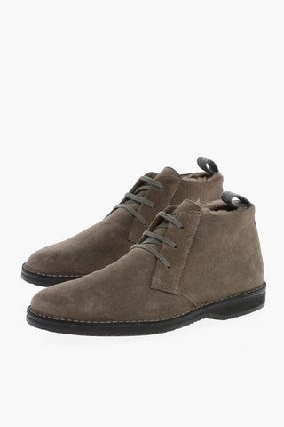 ID Polacchine in Suede con Interno in Pelliccia
