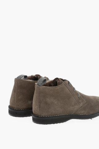 ID Polacchine in Suede con Interno in Pelliccia