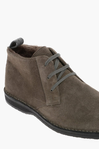 ID Polacchine in Suede con Interno in Pelliccia