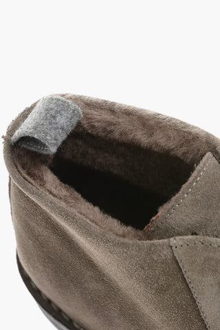 ID Polacchine in Suede con Interno in Pelliccia
