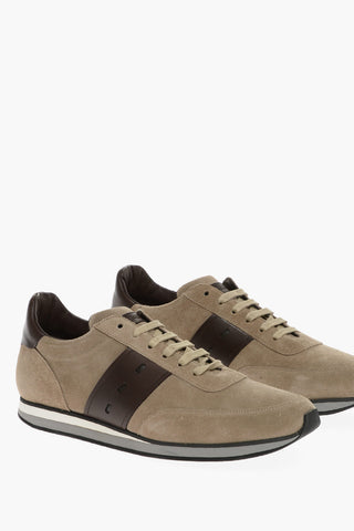 ID Suede Sneakers with Side Leather Inserts