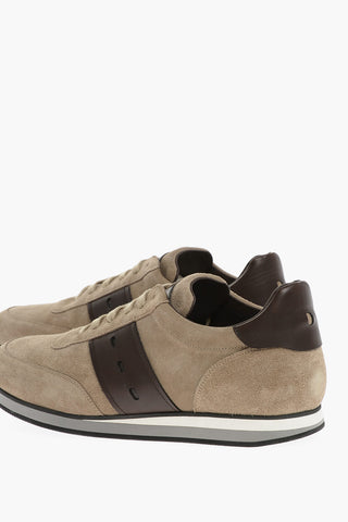 ID Suede Sneakers with Side Leather Inserts