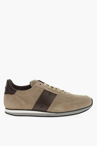 ID Suede Sneakers with Side Leather Inserts