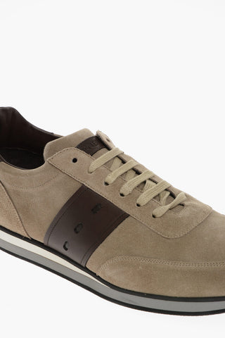 ID Suede Sneakers with Side Leather Inserts