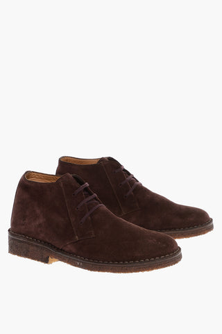 ID Polacchine in Suede con Suola in Gomma