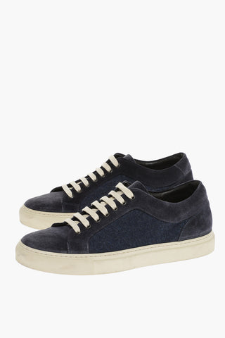 ID Lace-up Suede Sneakers with Wool Inserts