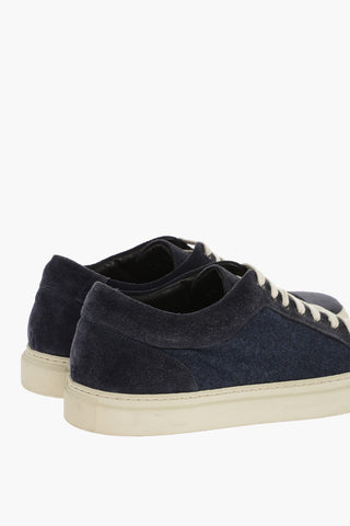 ID Lace-up Suede Sneakers with Wool Inserts