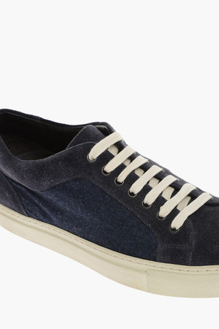 ID Lace-up Suede Sneakers with Wool Inserts
