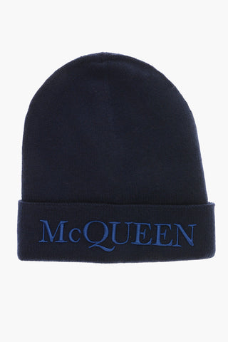 Embroidered Logo Cashmere Beanie