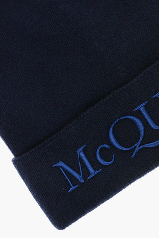Embroidered Logo Cashmere Beanie