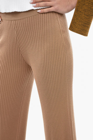 Pantaloni Palazzo in Lana A Costine