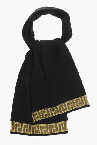 Embroidered Bottom LA GRECA Cotton Scarf