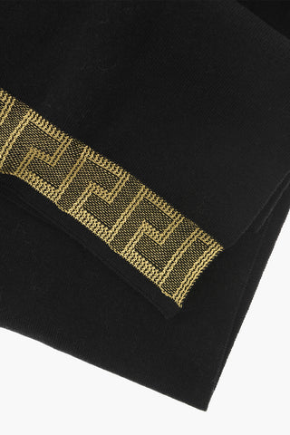 Embroidered Bottom LA GRECA Cotton Scarf