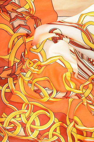 Fur Detail ROSE WINDOW Silk Foulard