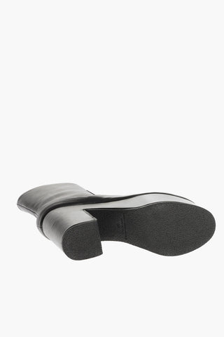 Stivaletti Platform in Pelle con Zip Interna 12cm
