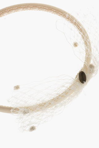 Fabric Headband with Tulle Bow