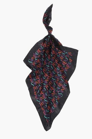Foulard in Seta con Motivo Monogram
