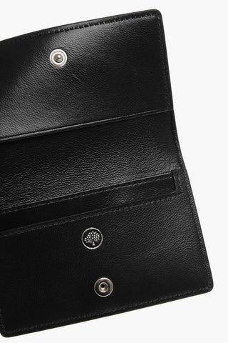 Portacarte in Pelle Martellata con Bottone a Pressione