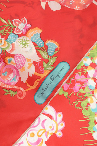 Floral Patterned Silk Foulard