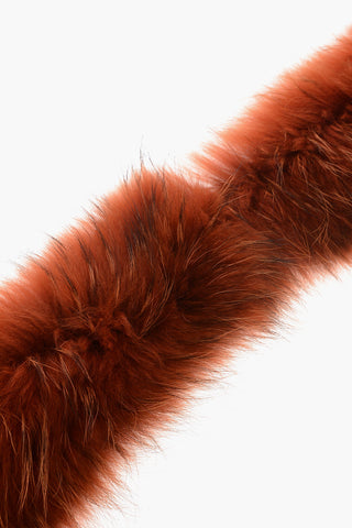 BLUGIRL Fox Fur Stole with Velour Tapes