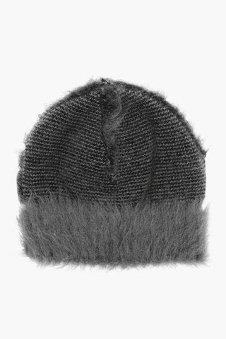 Cappello Beanie Reversibile in Misto Mohair