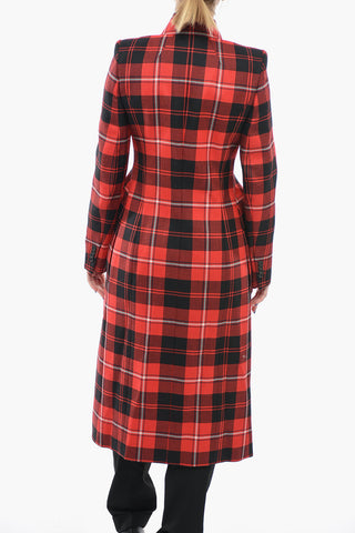 WARDROBE Tartan Wool Double-breasted Coat