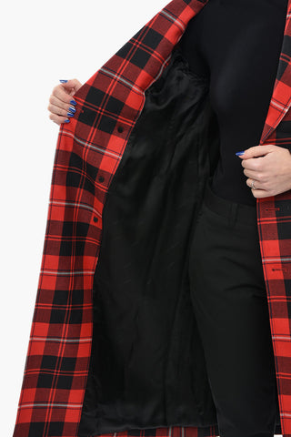 WARDROBE Tartan Wool Double-breasted Coat