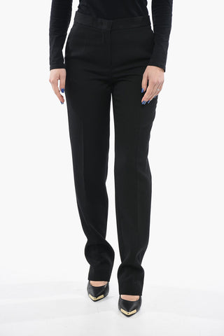 Virgin Wool Front-pleated Trousers