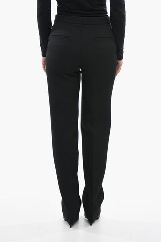Virgin Wool Front-pleated Trousers