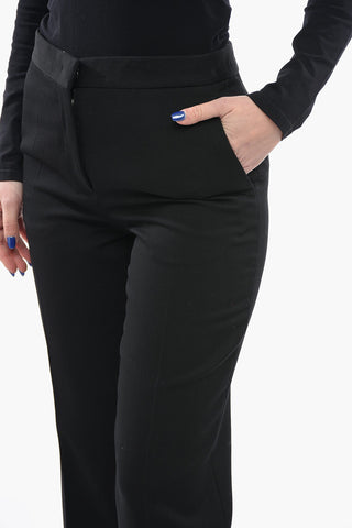 Virgin Wool Front-pleated Trousers