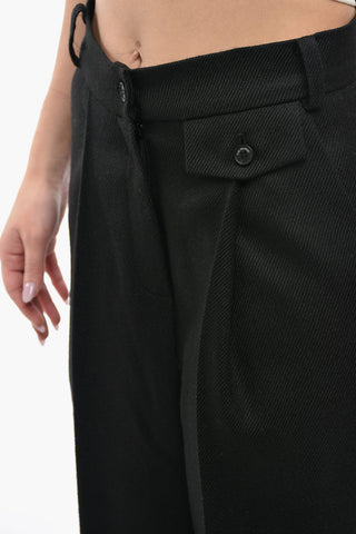 Wool-twill JAFR Pants with Single Pleat
