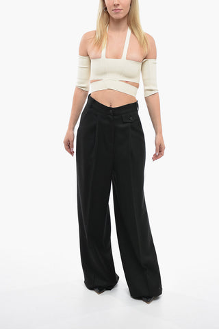 Wool-twill JAFR Pants with Single Pleat