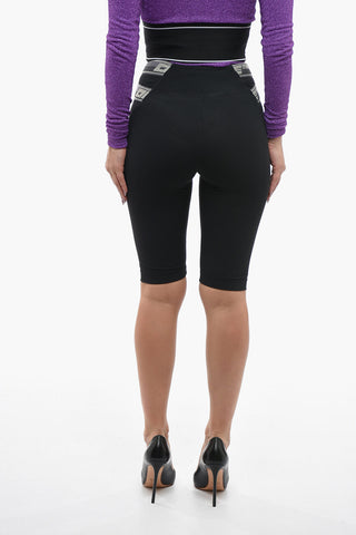 Logoed Waistband Biker Leggings