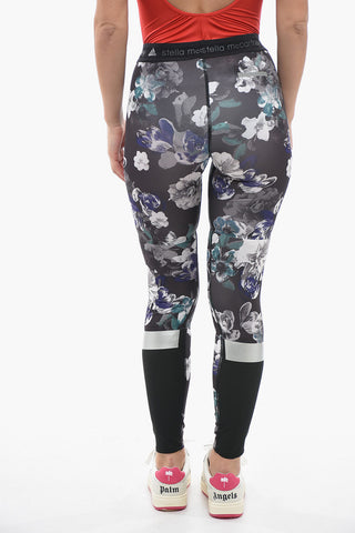ADIDAS Running Leggings with Floral Motif