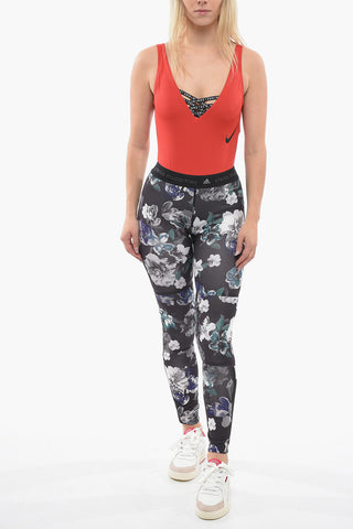 ADIDAS Running Leggings with Floral Motif