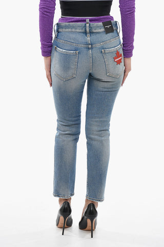 Cropped JENNIFER Denims with Light Wash 15cm