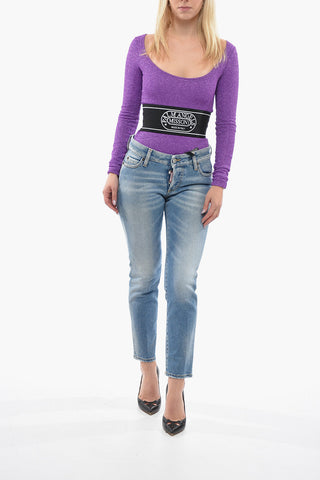 Cropped JENNIFER Denims with Light Wash 15cm